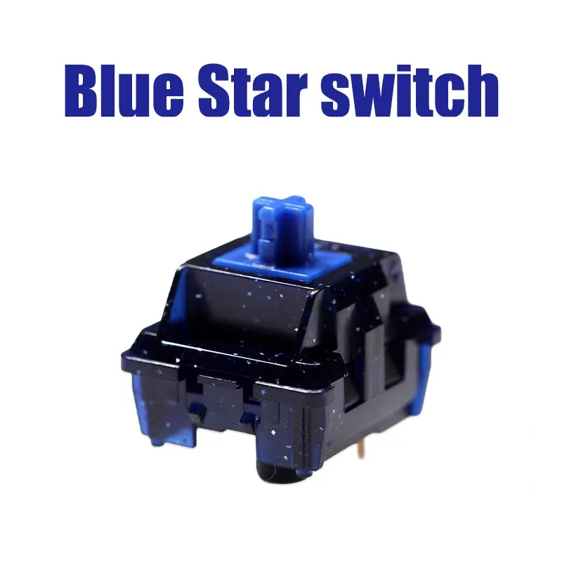 

Переключатель Blue Star на заказ, 3 контакта, линейный POM, 48 гс, флэш-порошок, заводская смазка, механическая клавиатура, переключатели, игры, офис