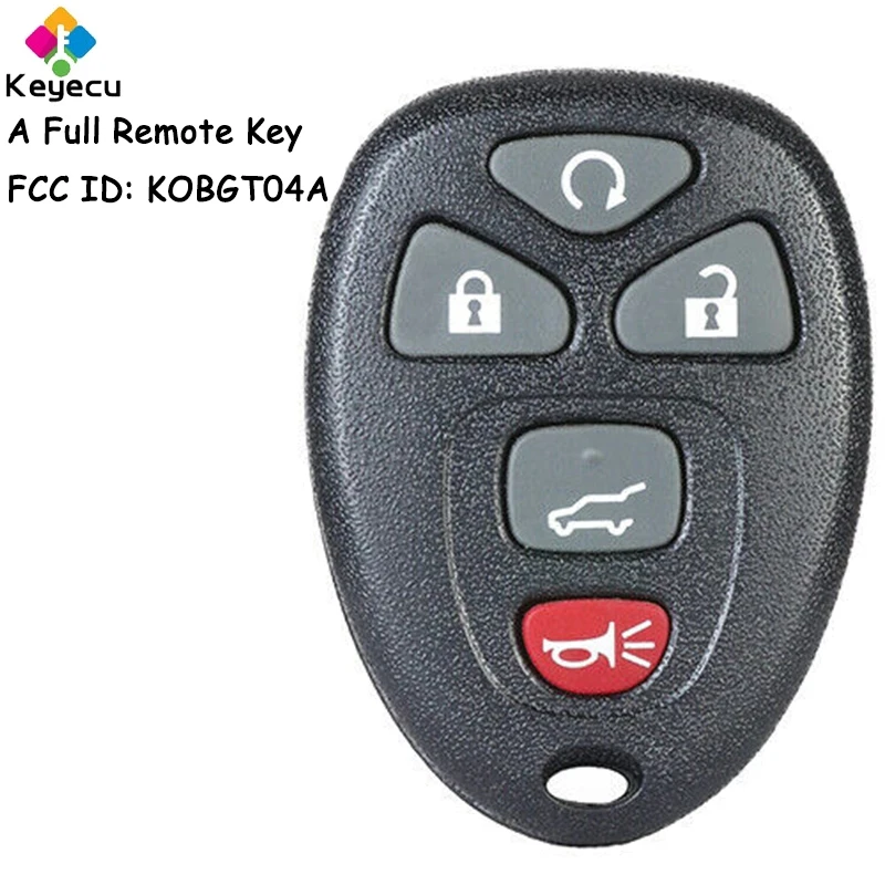 

KEYECU Remote Car Key With 5 Buttons for Pontiac G5 G6 Grand Prix/ Buick Lacrosse/ Chevrolet Cobalt Malibu Fob FCC ID: KOBGT04A