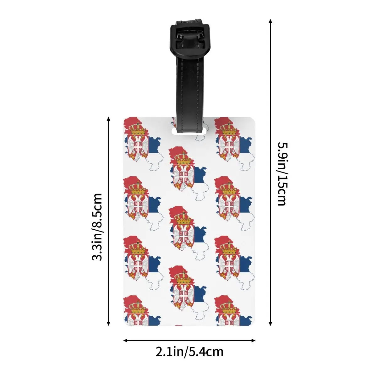 الصربية فيغيتا العلم خريطة الأمتعة العلامات ، الصربية غطاء جواز السفر ، غطاء الخصوصية ، اسم بطاقة الهوية ، مخصص