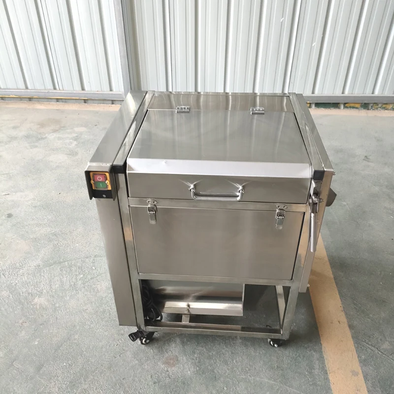 Picture 4: Industry Commercial Root Vegetable Fruit Ginger Potato Roller Peeler Washing Peeling Cleaning Machine