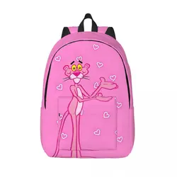 Pink Panther Niedlicher Cartoon-Rucksack für Schüler, Schule, Büchertasche, Tagesrucksack, Kindergarten, Primärtasche, Reisen