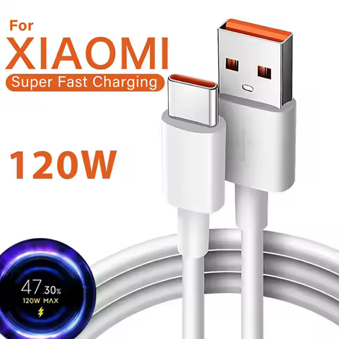 For Xiaomi 120W USB Super Fast Charger Adapter Mi 15 14 Fold 3 6A Type C Cable POCO X5 F8 Pro Redmi Note 15 14 11 Charging cord
