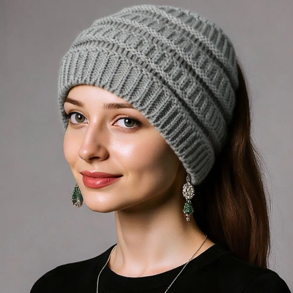 Winter Knitted Headband Women Wide Elastic Hair Band Warm Fleece Ear Warmer Soft Knitted Headwear For Daily Sports Yoga