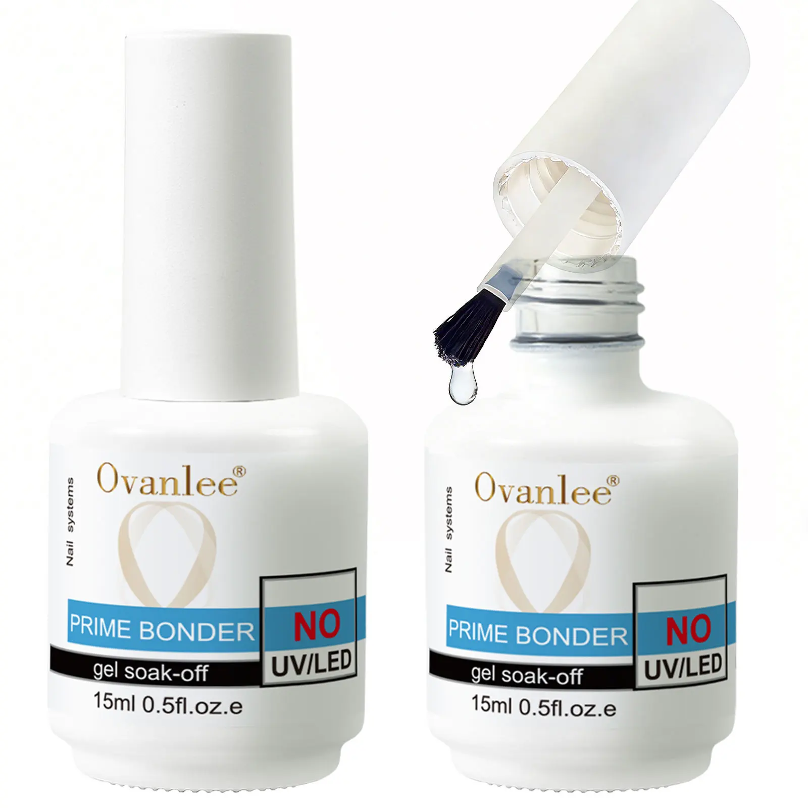 2Pcs 15ML Gel Nail Glue & No Wipe Top Coat Kit, 9 In 1 Multi-Functional UV Nail Glue For Acrylic Tips & Clear Press On Nails