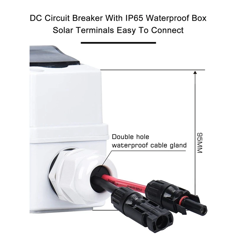 Imagem -05 - Disjuntor Diminuto com Interruptor de Desconexão dc Caixa de Distribuição Ip65 para Painéis Solares 12v400v