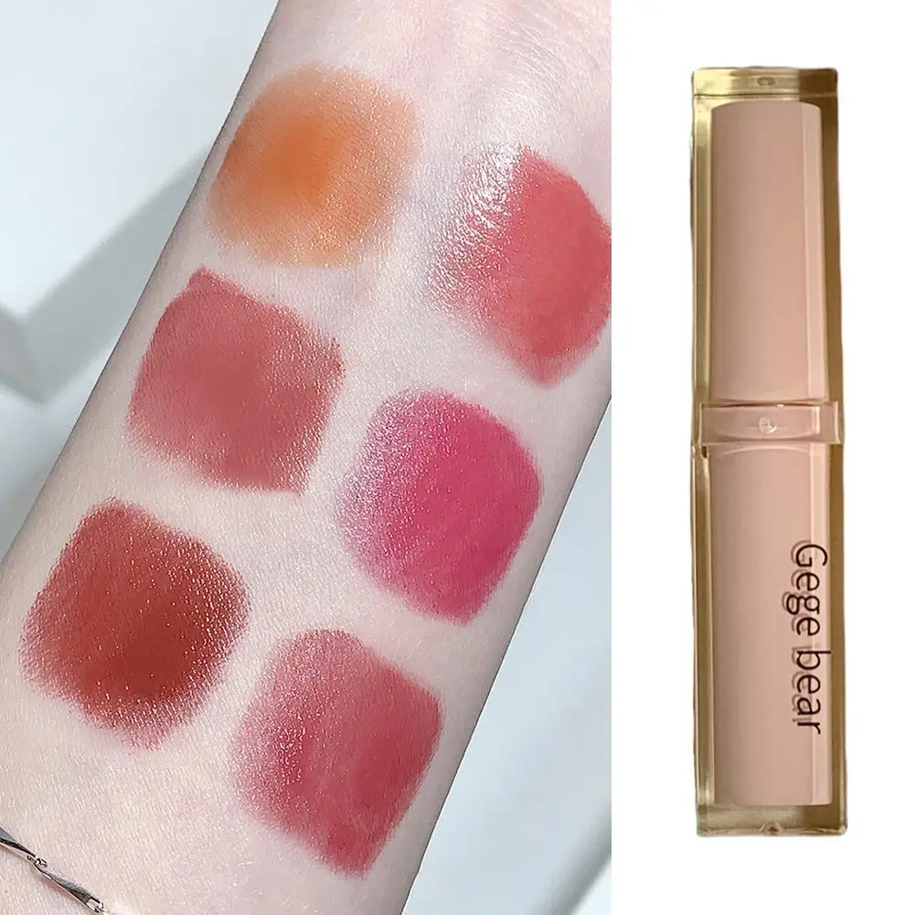 Rossetto lucido setoso Confortevole pompa ultra trasparente Colori dell'acqua antiaderenti Balsamo per l'umidità Tazza 6 labbra labbra Y6J4