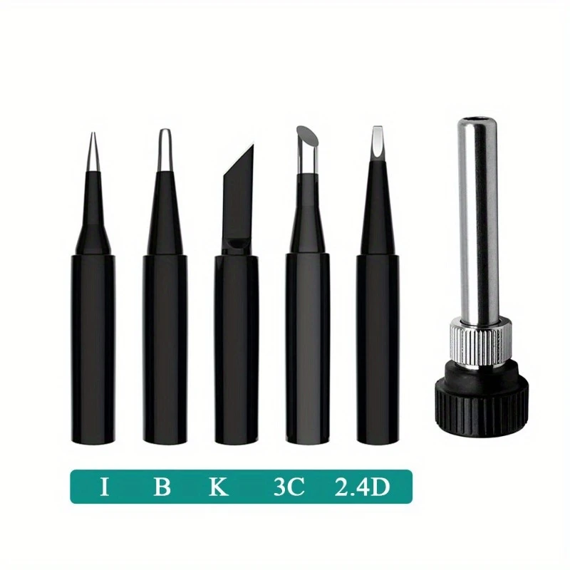 6Pcs Soldering Iron Tip 900M Soldering Iron Head Set 936 Inside Hot Thermostatic Electric Soldering Iron Welding Tools ﻿