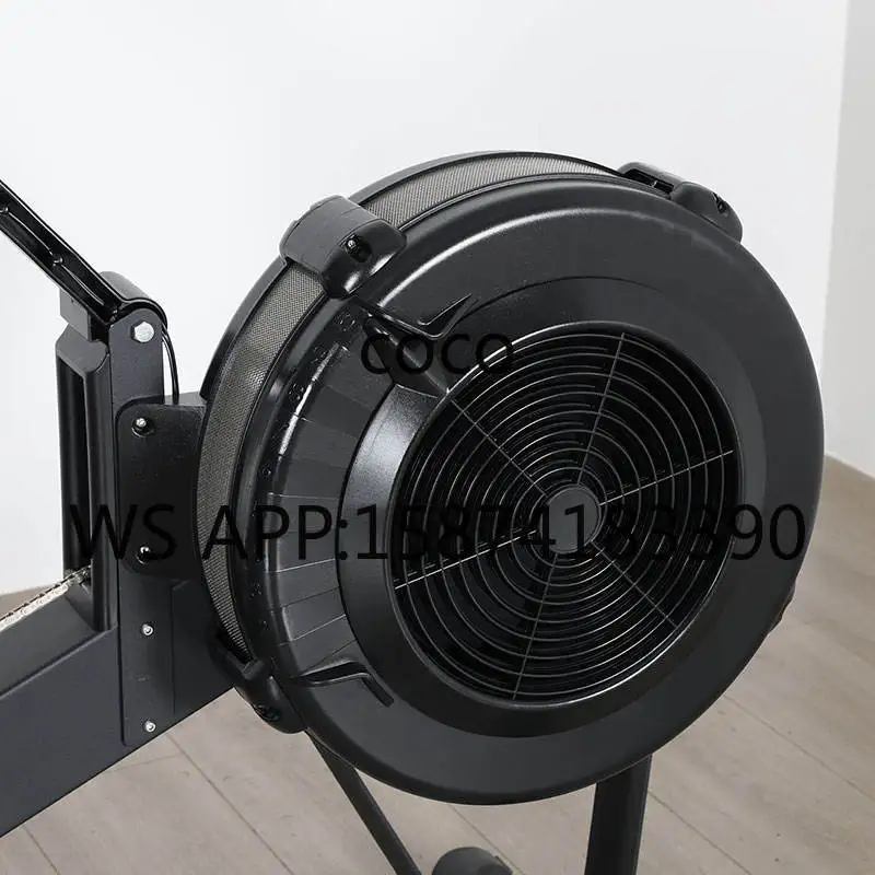 LCD Monitor Foldable Rowing Machine, Air Resistance Heavy Duty Steel Exercise Equipment for Full Body Workout
