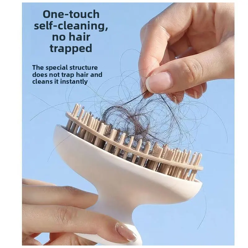Self-Cleaning Arc Shampoo Brush Scalp Massager Hair Wash Brush Anti-Itch Massage Comb Shower Head Spa Tool for Deep Cleaning