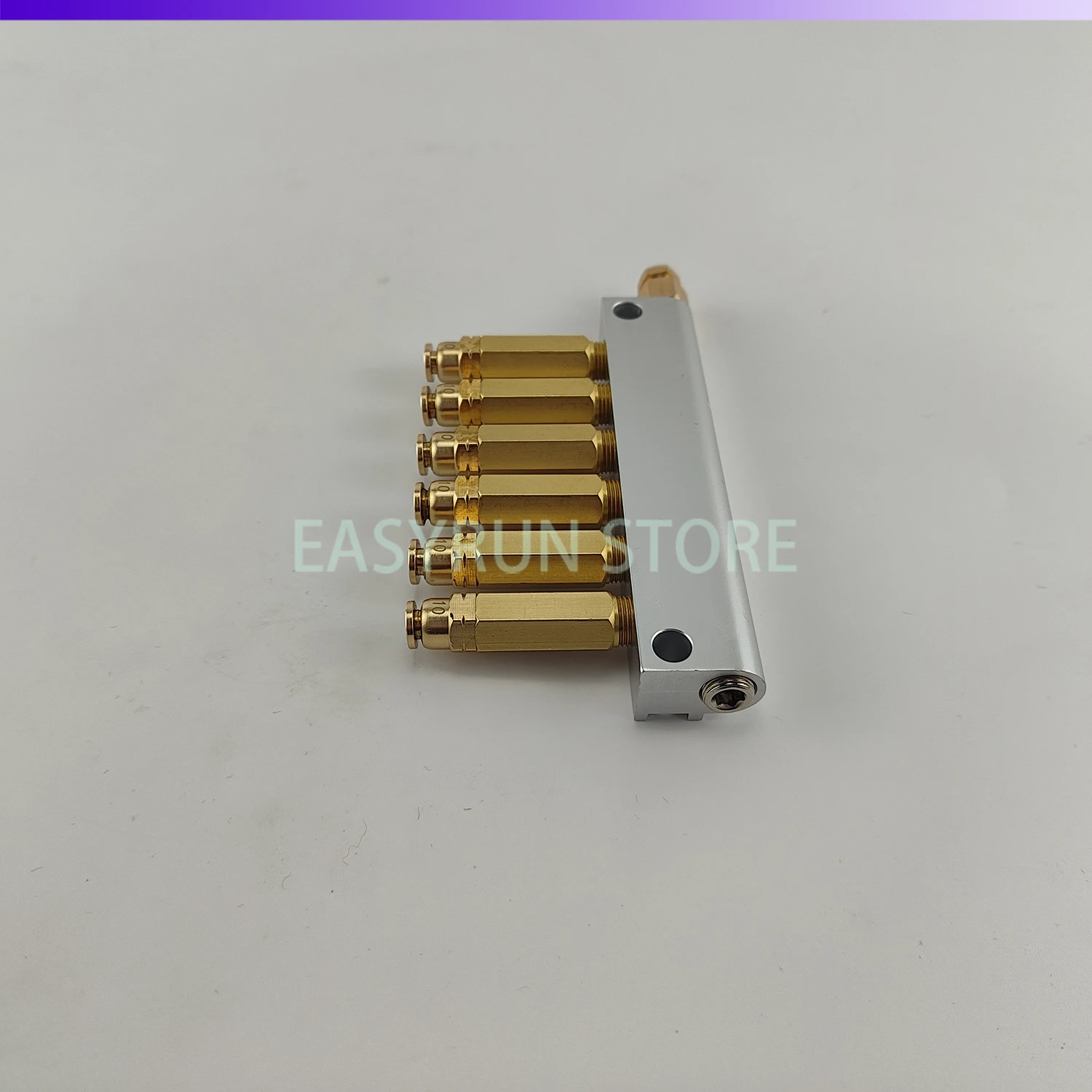 6 Way Aluminum/Brass In 6MM Out 4MM Lube Oil Piston Distributor Value Manifold Block for centralized lubrication