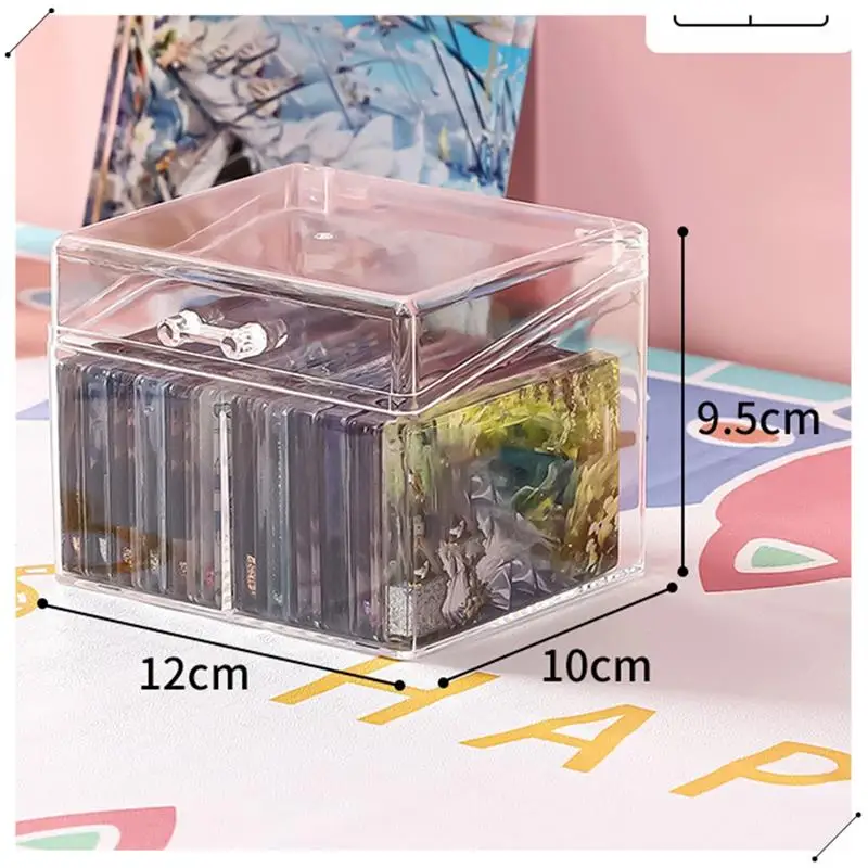 3PCS Photo Card Box Card Storage Box 3 Inch Plastic Storage Box School Stationery