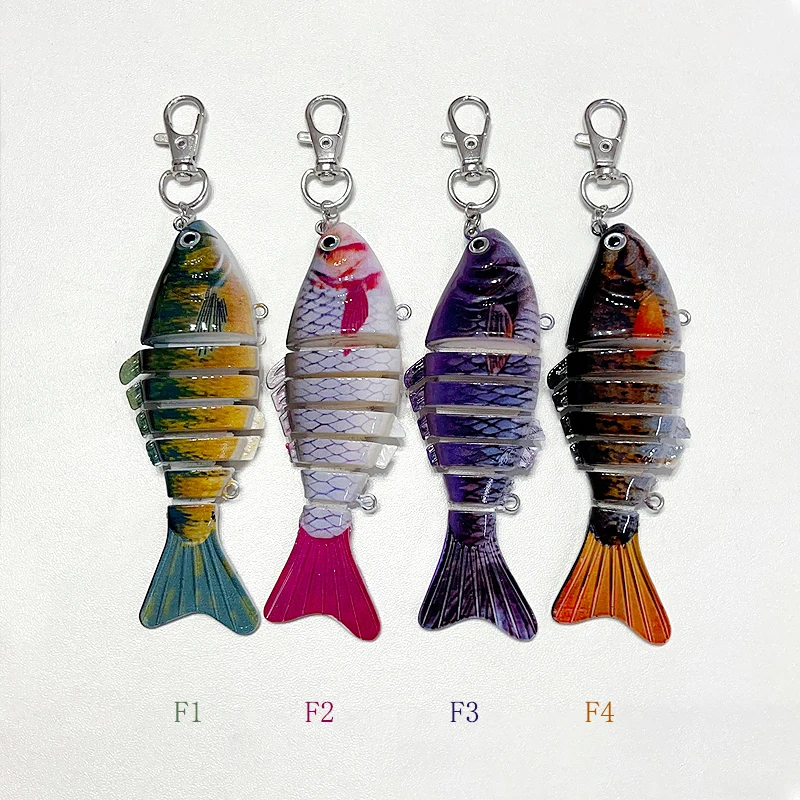 Fish Lure Keychain With Charm, Fish bait keychain, Fishing Keychain, Fish Bag Charm， Small fish