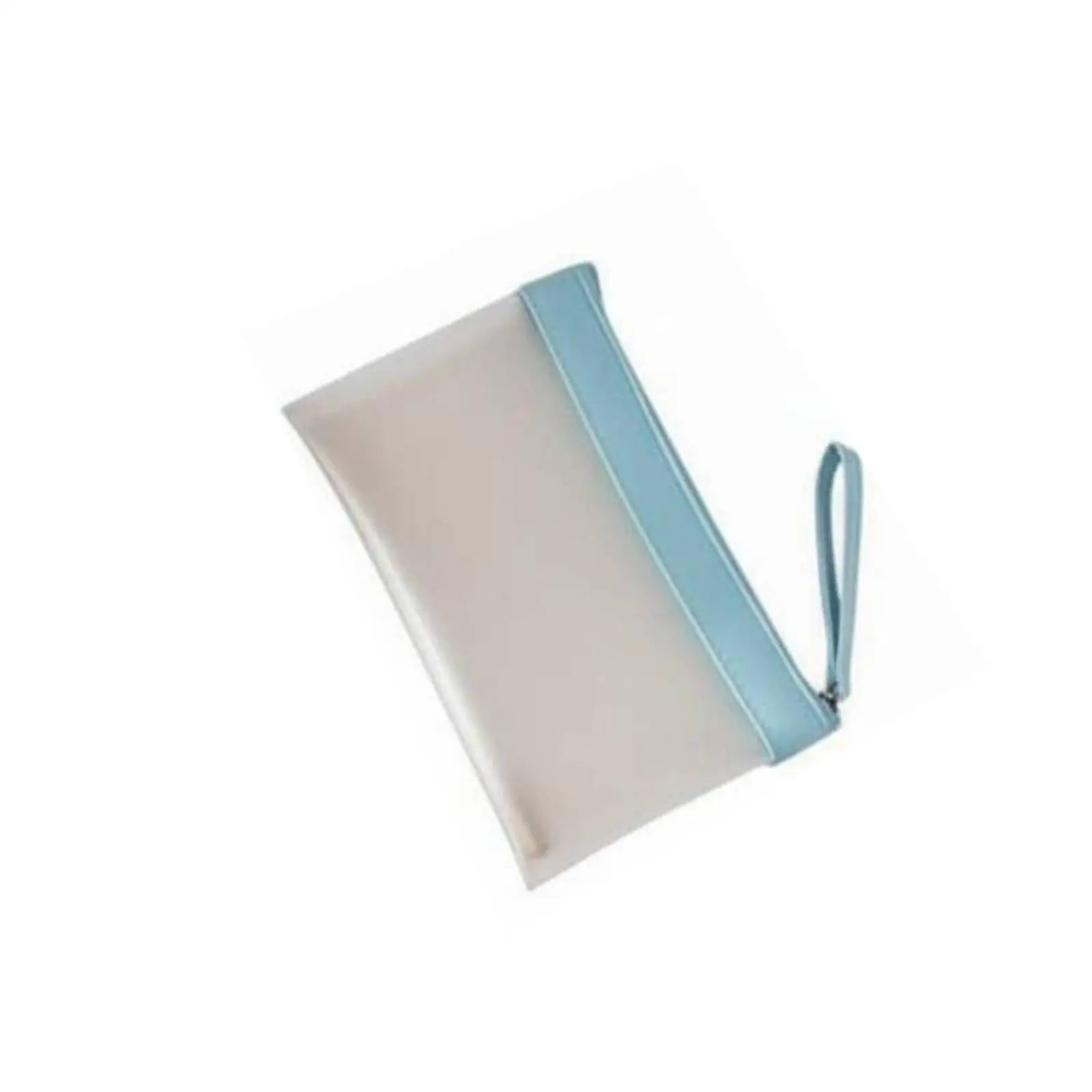 Semi Transparent A4 File Organizer Flexible TPU Pouch Zipper Storage for Office Student Exam Supplies
