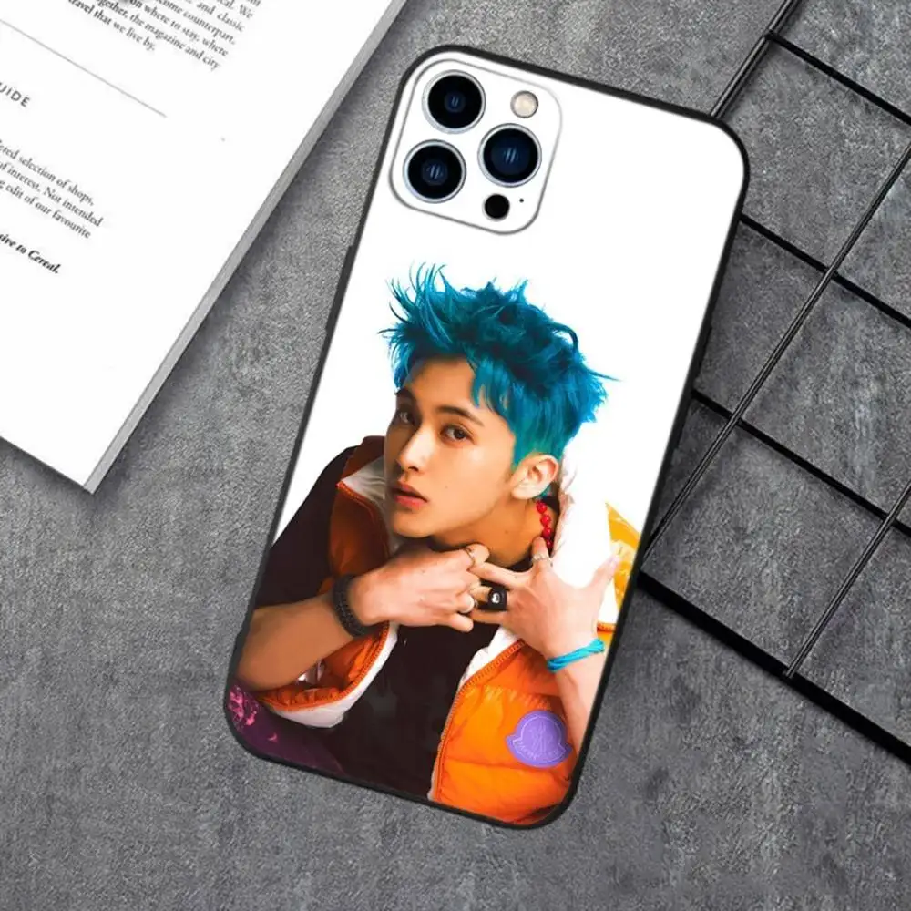حافظة هاتف Kpop Mark Lee N-Nct لهاتف iPhone 17,16,15,14,13,12,11,XS,XR,X,8,7,Pro,Max,Plus,Mini,Air,e غطاء أسود من السيليكون #2