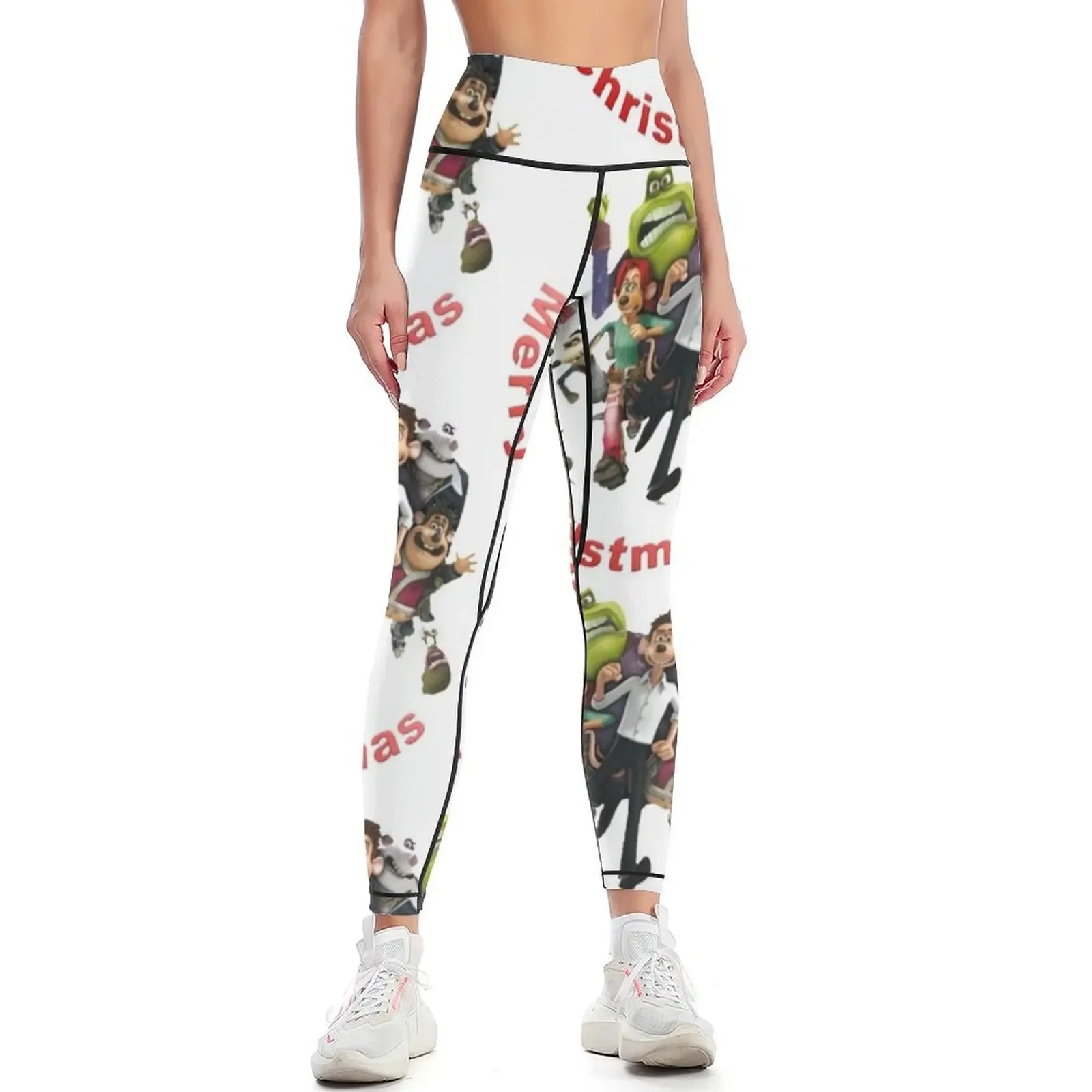 

Flushed Away Merry Christmas Team Leggings Sports female sports for Women sportwear Womens Leggings