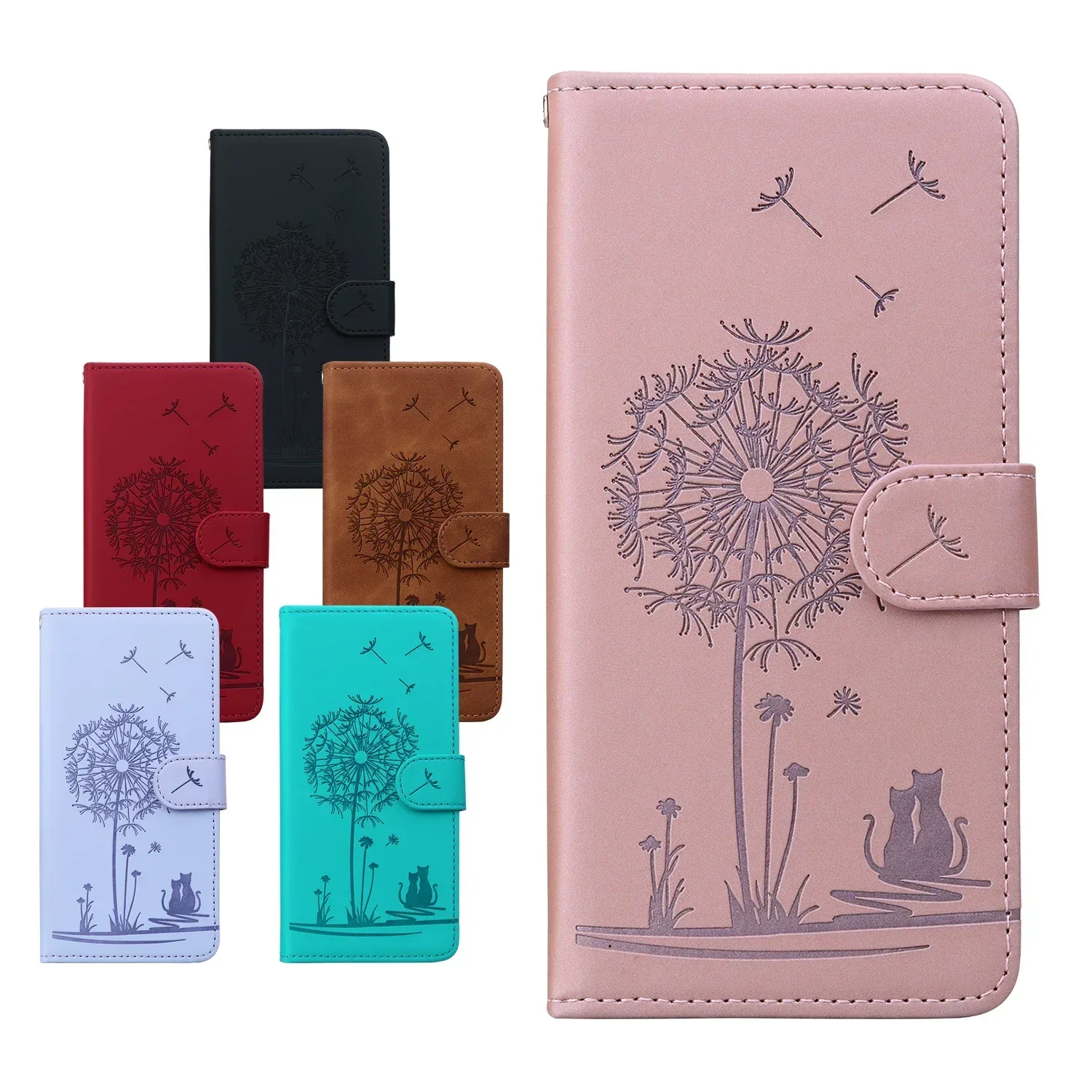 colourful Leather Case Anti-fall Flip Wallet Phone Case For OPPO A17 A76 A96 A58 A78 A98 A79 4G/5G REALME 9i