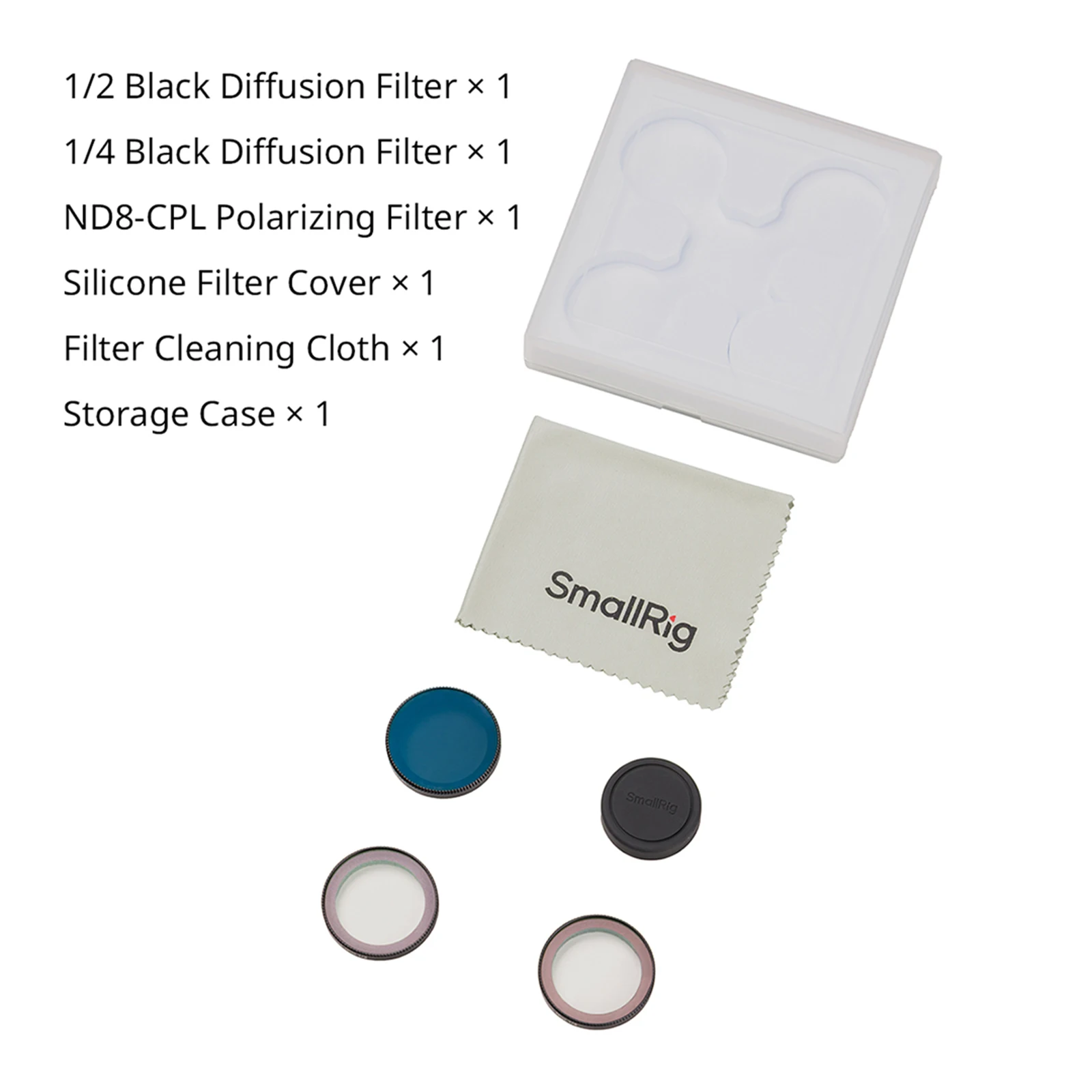 SmallRig Osmo Nano-filter 1/2 zwarte diffusie en 1/4 zwarte diffusie en ND8-CPL polarisatiefilterset voor DJI Osmo Nano 5789