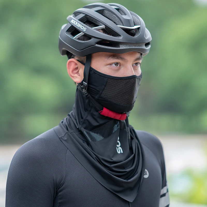 ROCKBROS Ice Slik Face Mask Cycling Sun Protection Lengthened Scarf Men Women Breathable Bandana For Fishing Outdoor Sport