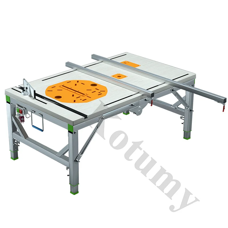 6 In 1 Woodworking Saw Table Dust-free Push Table Precision Saw Stainless Steel Folding Worktable Multi-functional 80*120CM