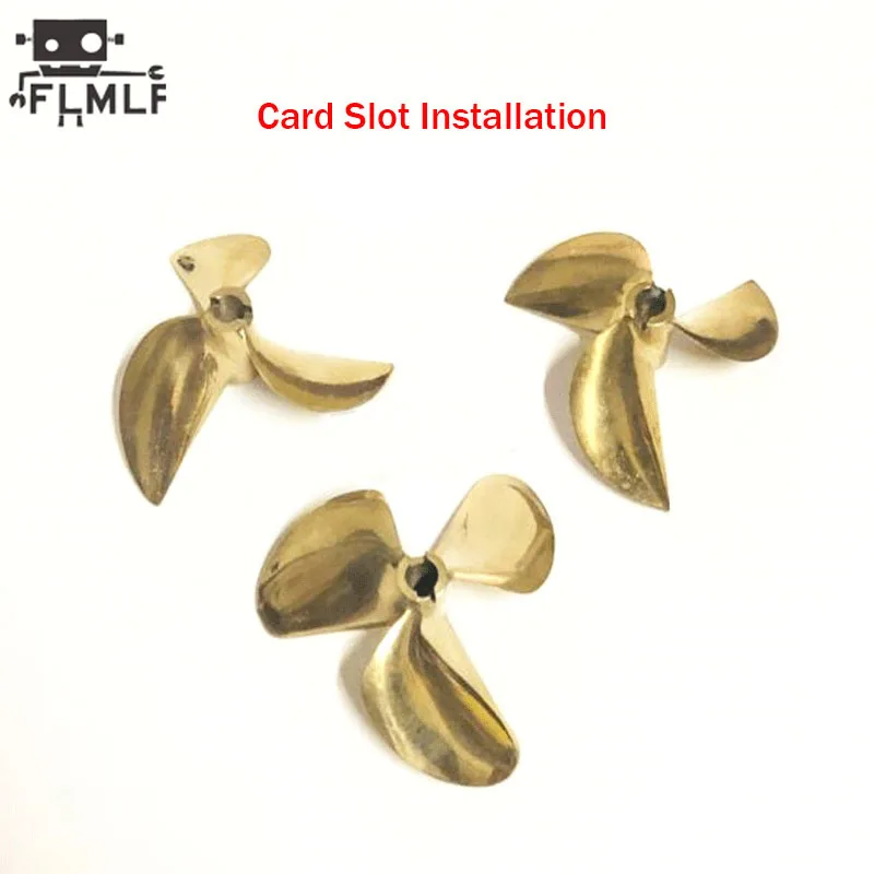 26cc 29cc 30cc Racing Boat 6717 7016 7214 Three-blade Copper Propeller 67mm 70mm 72mm 6.35mm Hole Prop/Paddle for DIY RC Boat