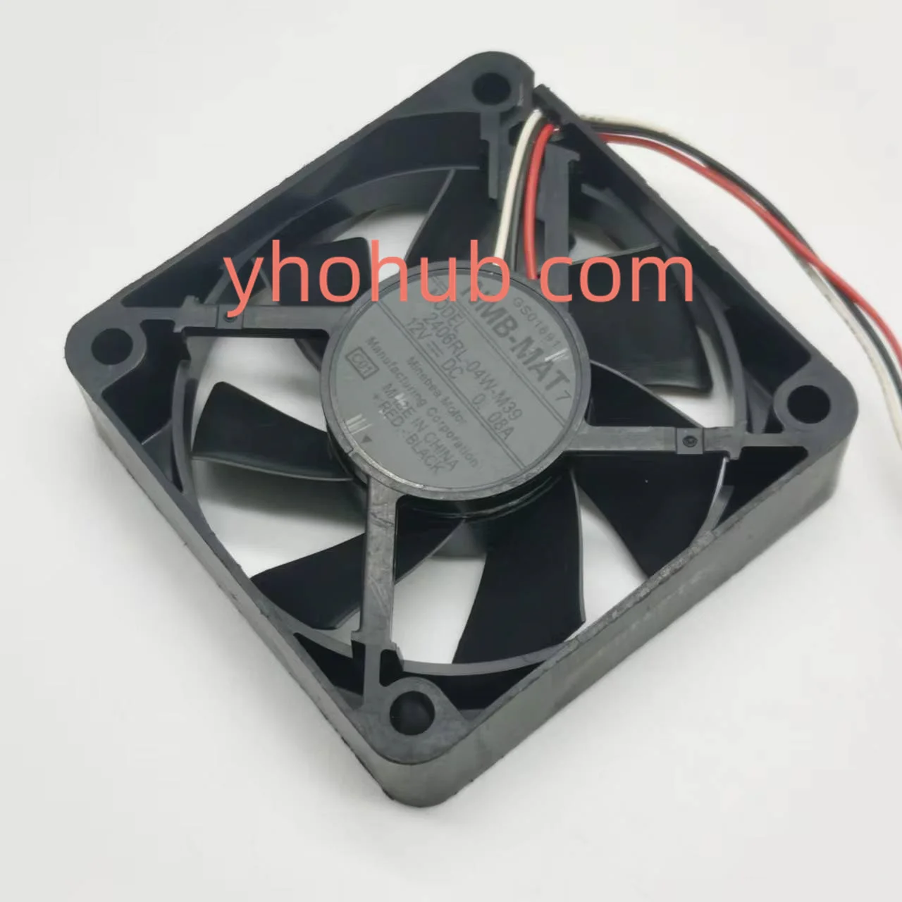 

NMB-MAT 2406RL-04W-M39 C01 DC 12V 0.08A 60x60x15mm Server Cooling Fan