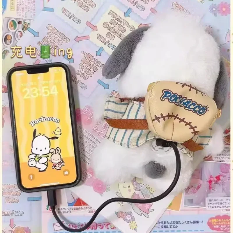 Sanrio Anime Pochacco Plüsch Puppen Tragbare Schnelle Große Kapazität Lade Power Mobile Power Desktop Modell Spielzeug Geburtstag Geschenke