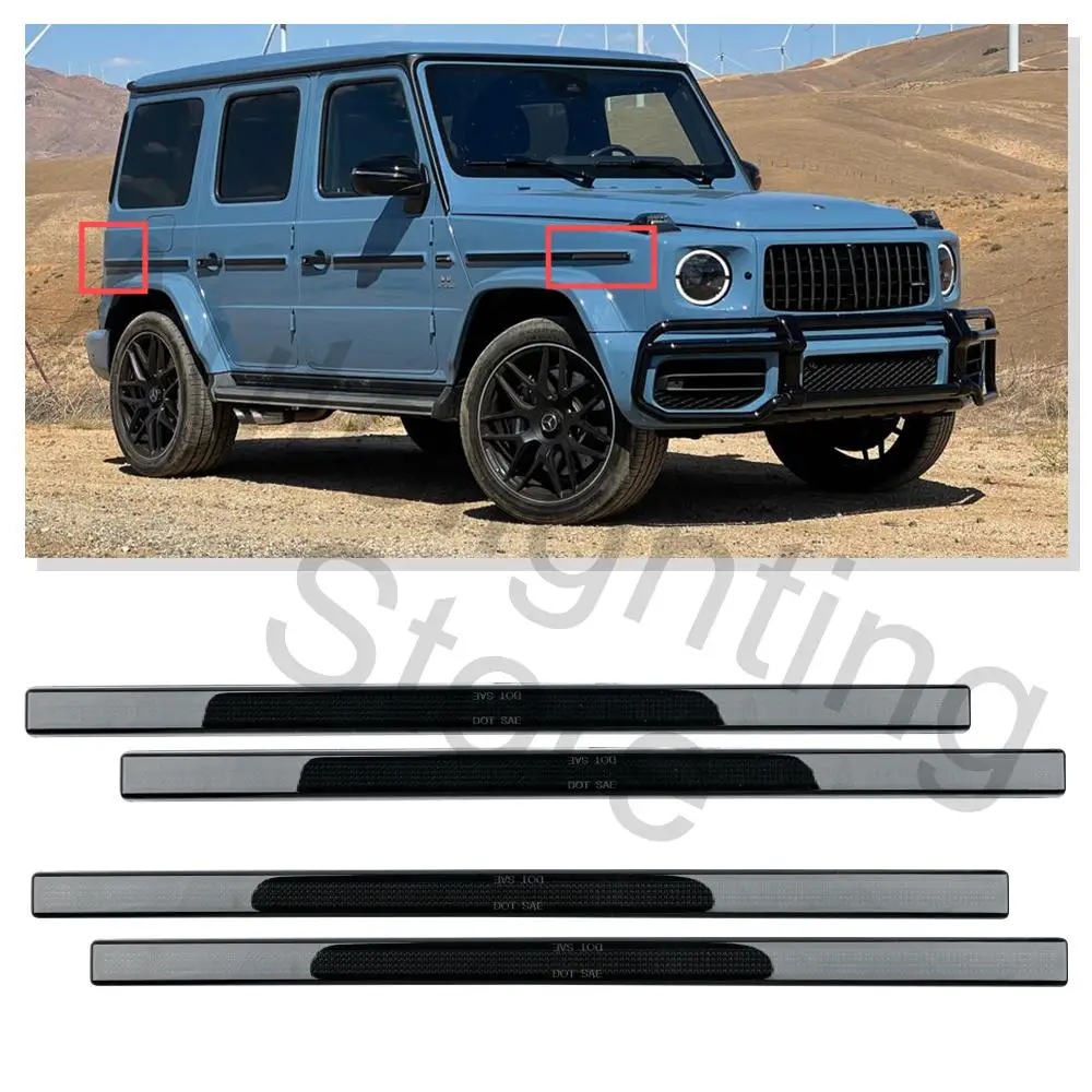 

4X боковой габаритный фонарь, отражатель переднего и заднего бампера, указатели поворота для Mercedes-Benz G-Class G500/G550/G63 AMG (W463A) 2019-