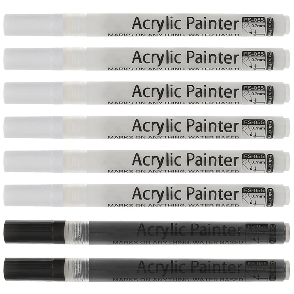 

8Pcs Professional Acrylic Paint Markers Smooth Flow Paint Pens for Creative Art DIY Projects Fine Tip Drawing Tools