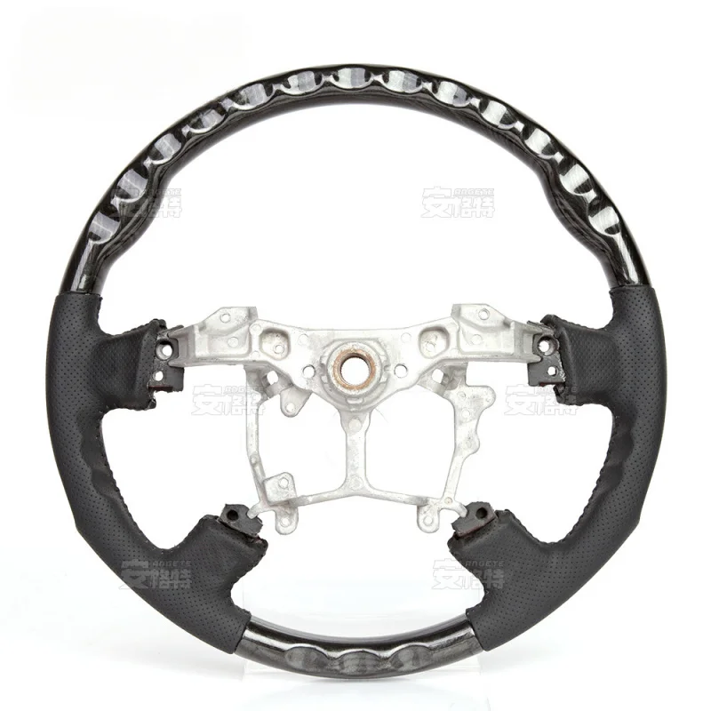 For Toyota Alphard/Vellfire 20 Series Retro Solid Mahogany Steering Wheel (Customizable Modification Part)