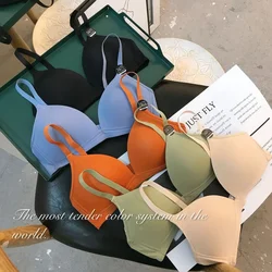 Women Bra Seamless Push Up Tops Sexy Underwear Wireless AB Cup Bras Comfort Lingerie Solid Color Fashion Female Gather Bralette