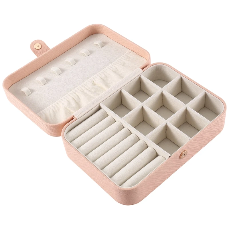 Reis Sieraden Doos Pu Lederen Kleine Sieraden Organizer Voor Vrouwen Meisjes Draagbare Mini Reis Case Opberghouder