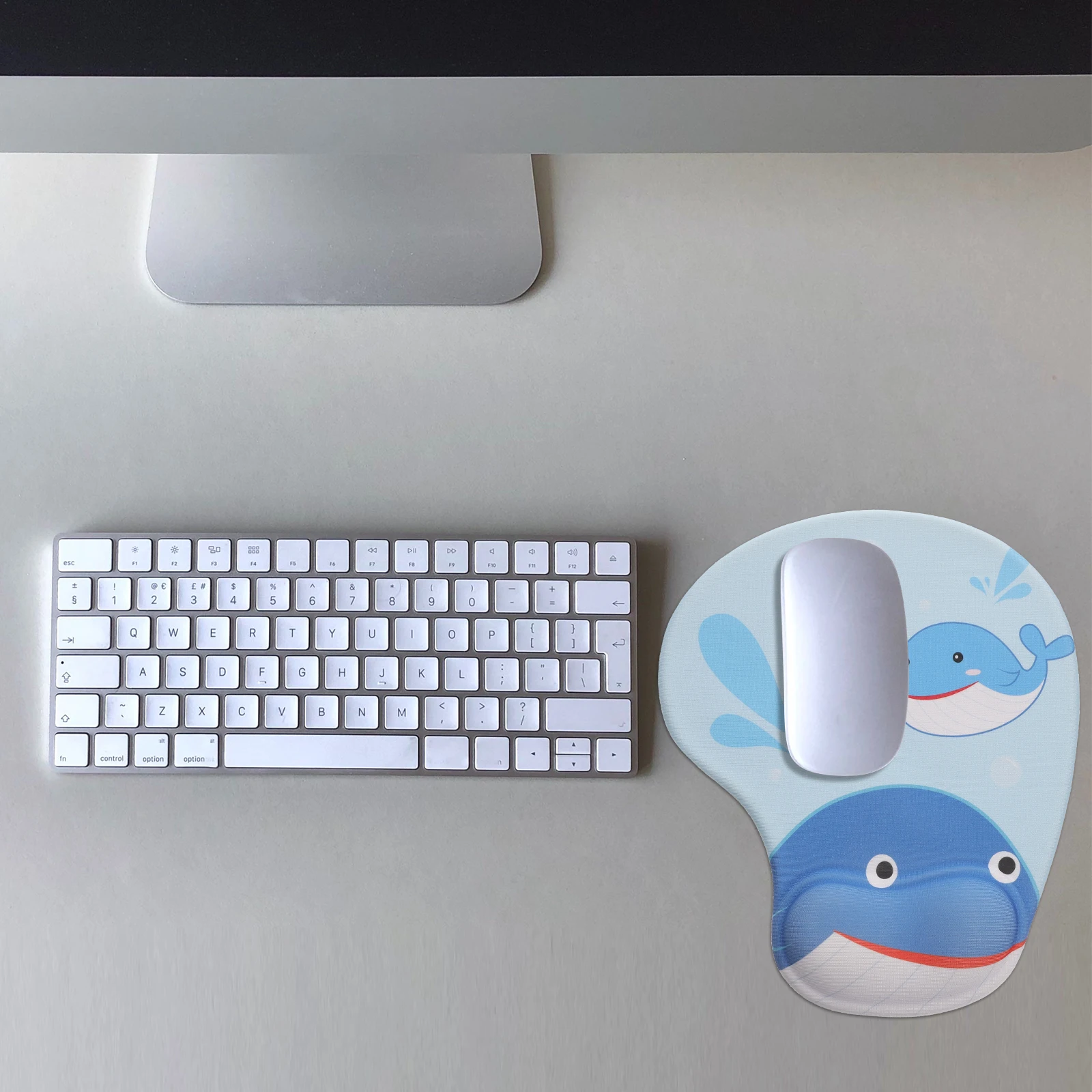 

Shark Mouse Pad Lightweight Non Skid Ergonomic Wrist Support Computer Desk Laptop Silicone Gaming Travel Mousepad