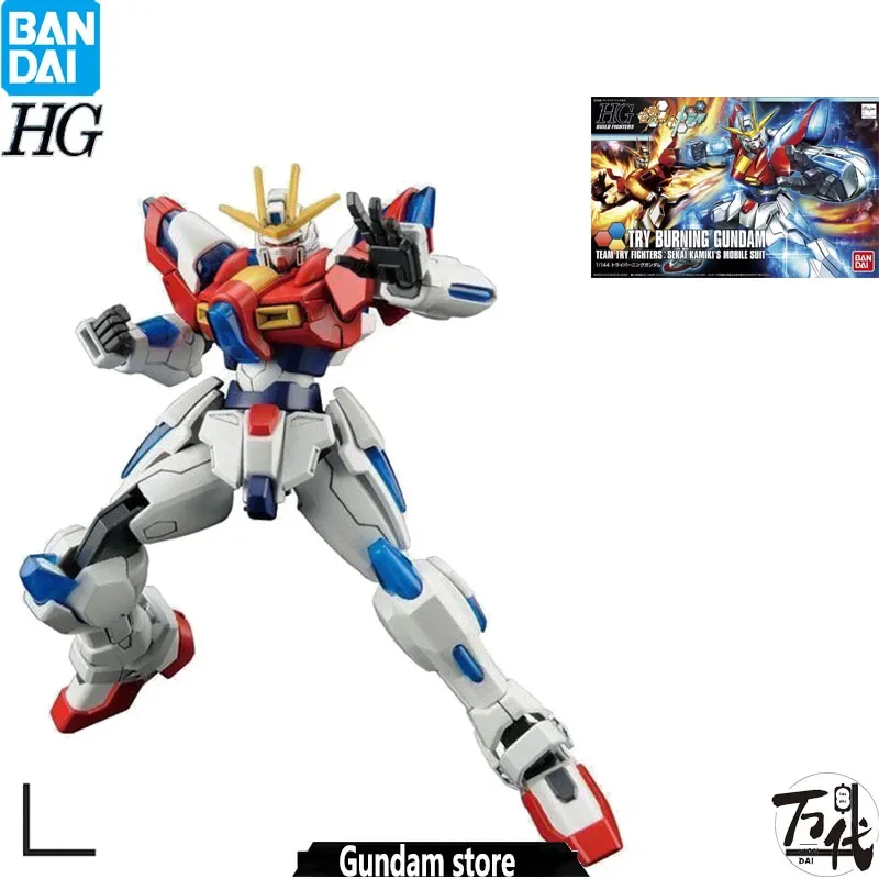

GENUINE BANDAI GUNDAM MODEL KIT HGBF 1/144 TRY BURNING GUNDAM ANIME ACTION FIGURE TOYS FOR BOYS COLLECTIBLE TOY