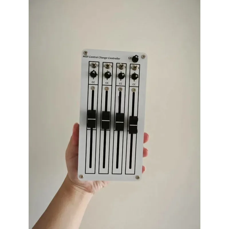 USB MIDI CC Software Host Volume Controller 4 Push Button Fader for PC Music Production and Audio Mixing Control