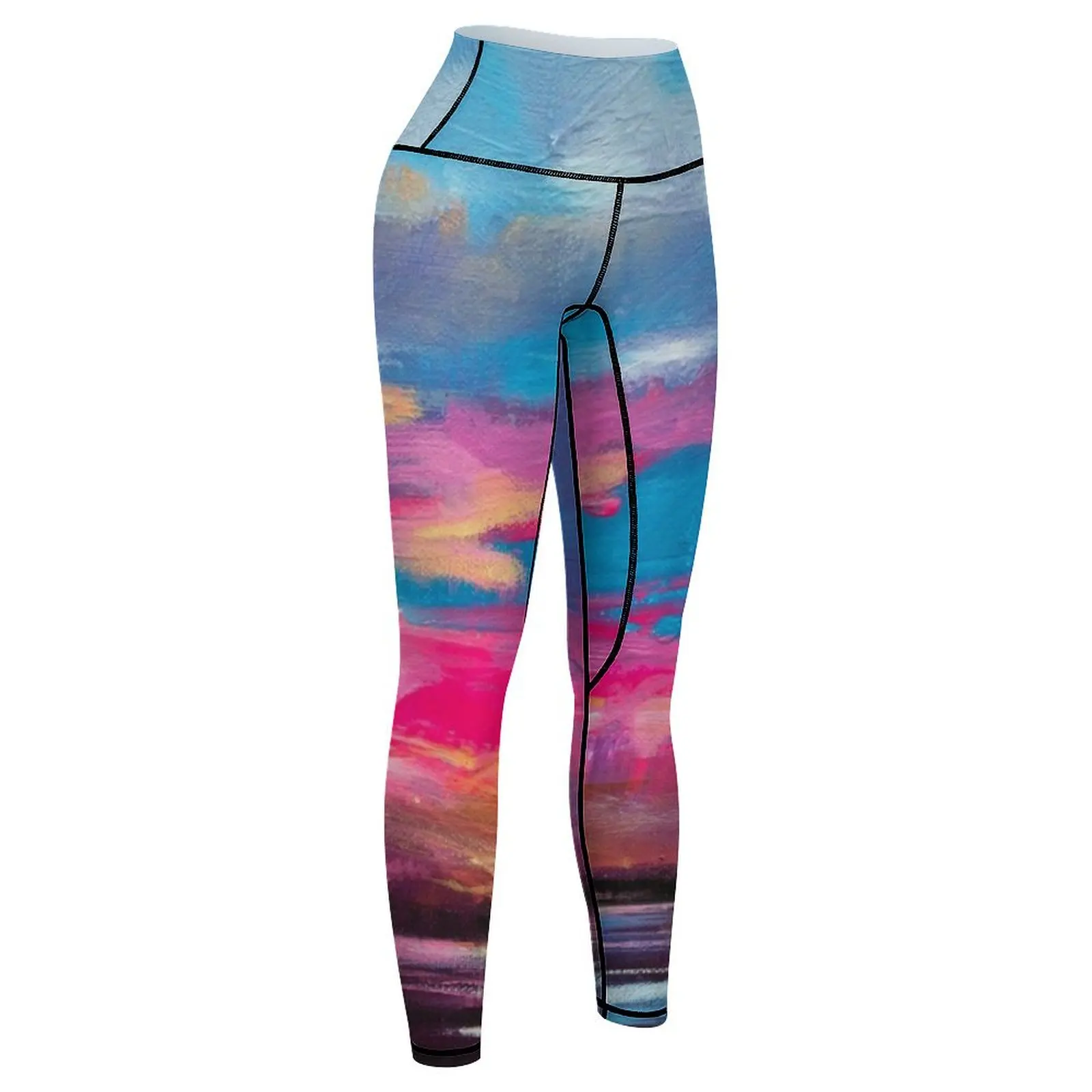 Chromodynamics Study Leggings jogging pants sports tennis for Womens Leggings