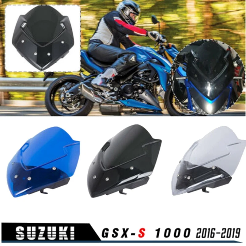 Motorrad Windschutz scheibe Windschutz scheibe für Suzuki GSXS 1000 2016 2017 2018 2019 2020 2021 Zubehör