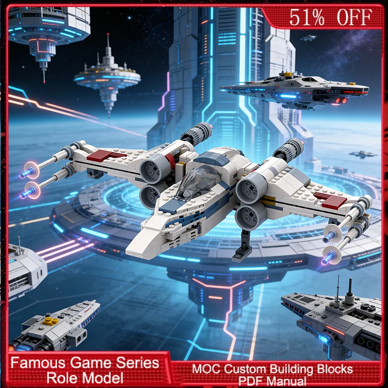 

335 PCS Warplane StarForge Z-95 Skystriker MOC Customize Modular Building Block Design Simple Creative DIY Toy Christmas Gift