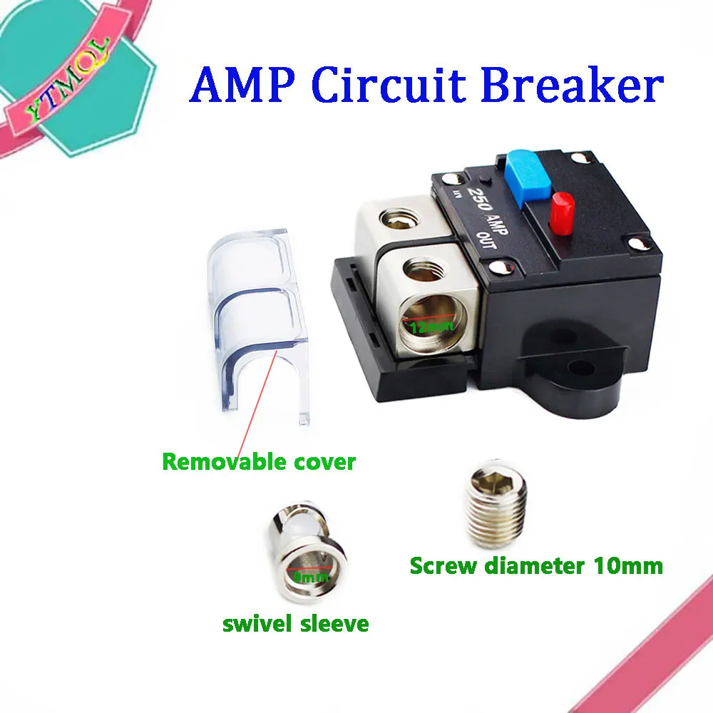 1PCS AMP Circuit Breaker 50A 60A 80A 100A 150A 200A 250A 300A  Fuse Reset Car Boat Auto Waterproof Security Fuse Accessories