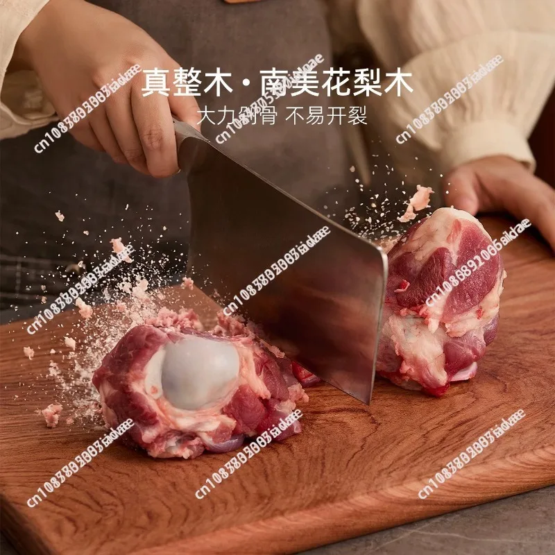 Padauk Wood Cutting Board Solid Whole Wood Thickened Chopping Board Antibacterial Mold Resistant Kitchen Board