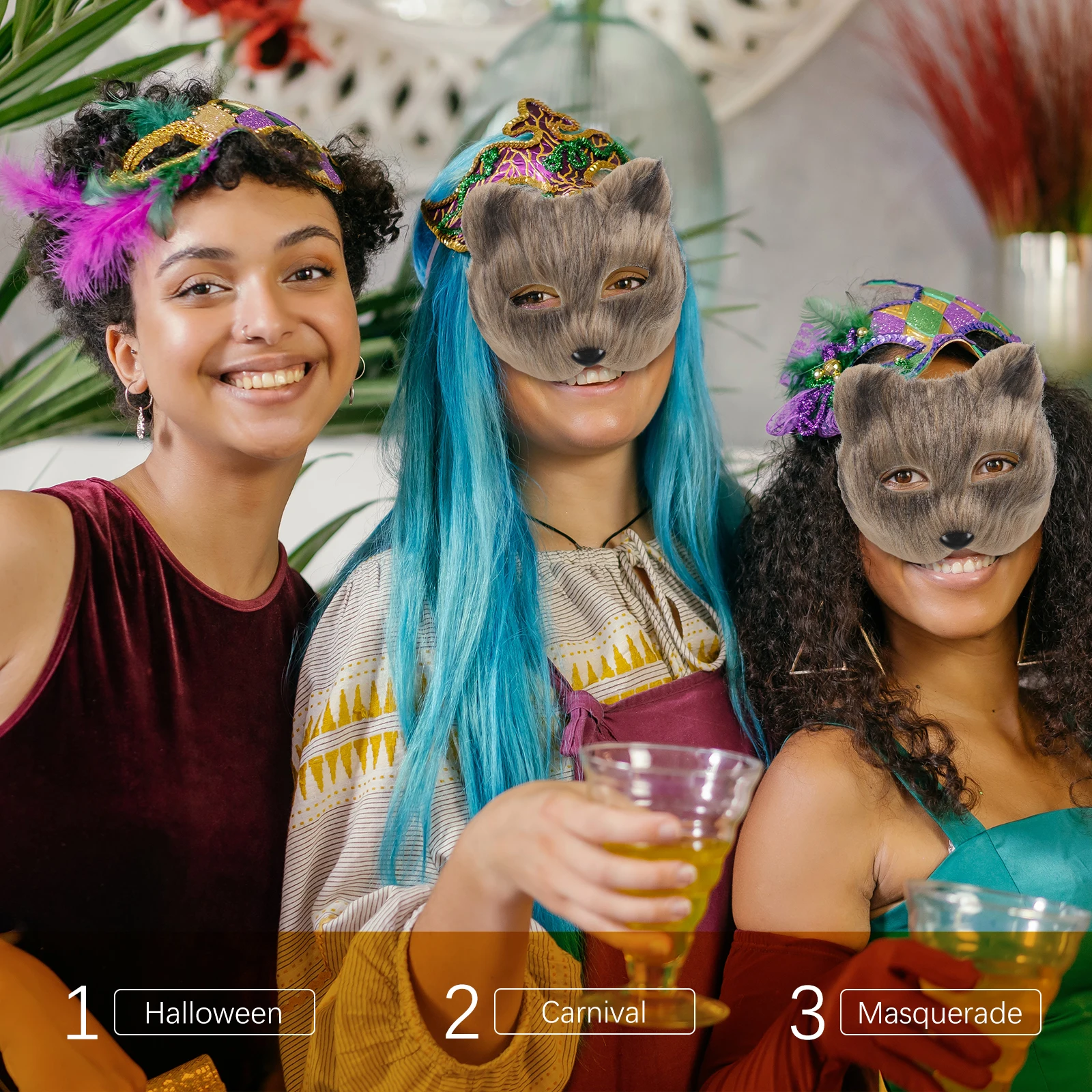 

Face Animal Cosplay Halloween For Cosplay Mask Halloween Masquerade Ball Masks Carnival Mask Masquerade Party Decor