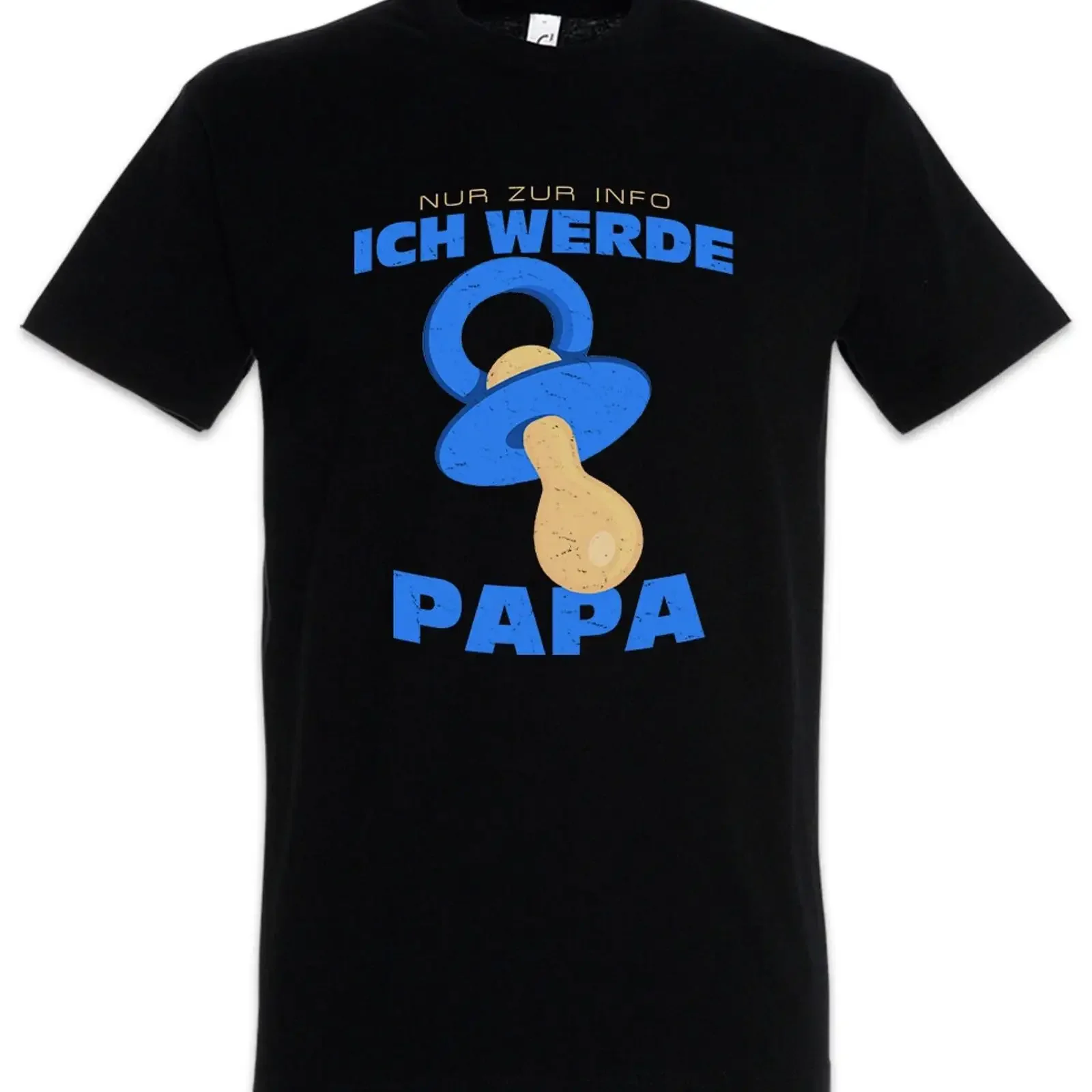 Nur Zur Info ich Werde Papa T Shirt Papi Vater Geschenk Geburt Bester Baby vintage Washed Casual Slightly Comfortable homme