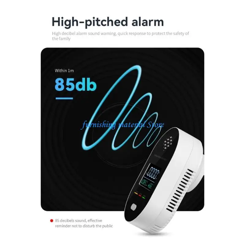 

Y5GD Digital Large Screen CO Monitor Temperature Moisture Detection for Home Office