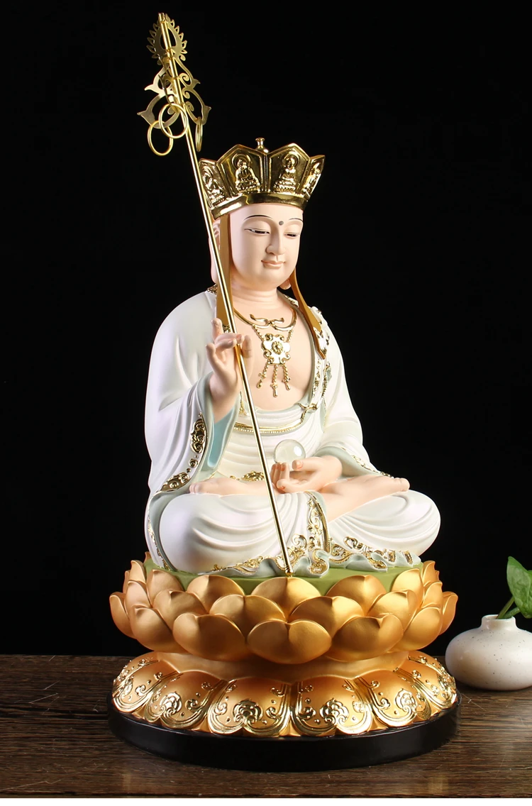 آسيا تايلاند عالية الجودة الراتنج تمثال بوذا آلهة قوانيين ساكياموني مايتريا بوذا إله الثروة ksitigarbha سلامة الأسرة #5
