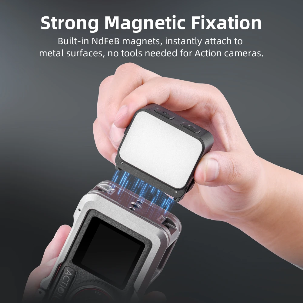 Flymile светодиодный заполняющий светильник для DJI OSMO Pocket 3, аксессуары, видеолампа, магнитное IPX4, водонепроницаемое освещение для фотосъемки, 600 мАч