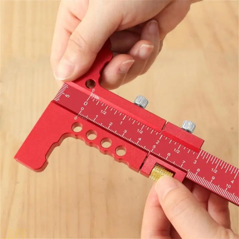 12PF Aluminum Sliding T Measuring Ruler For Technical Drawing Woodworking