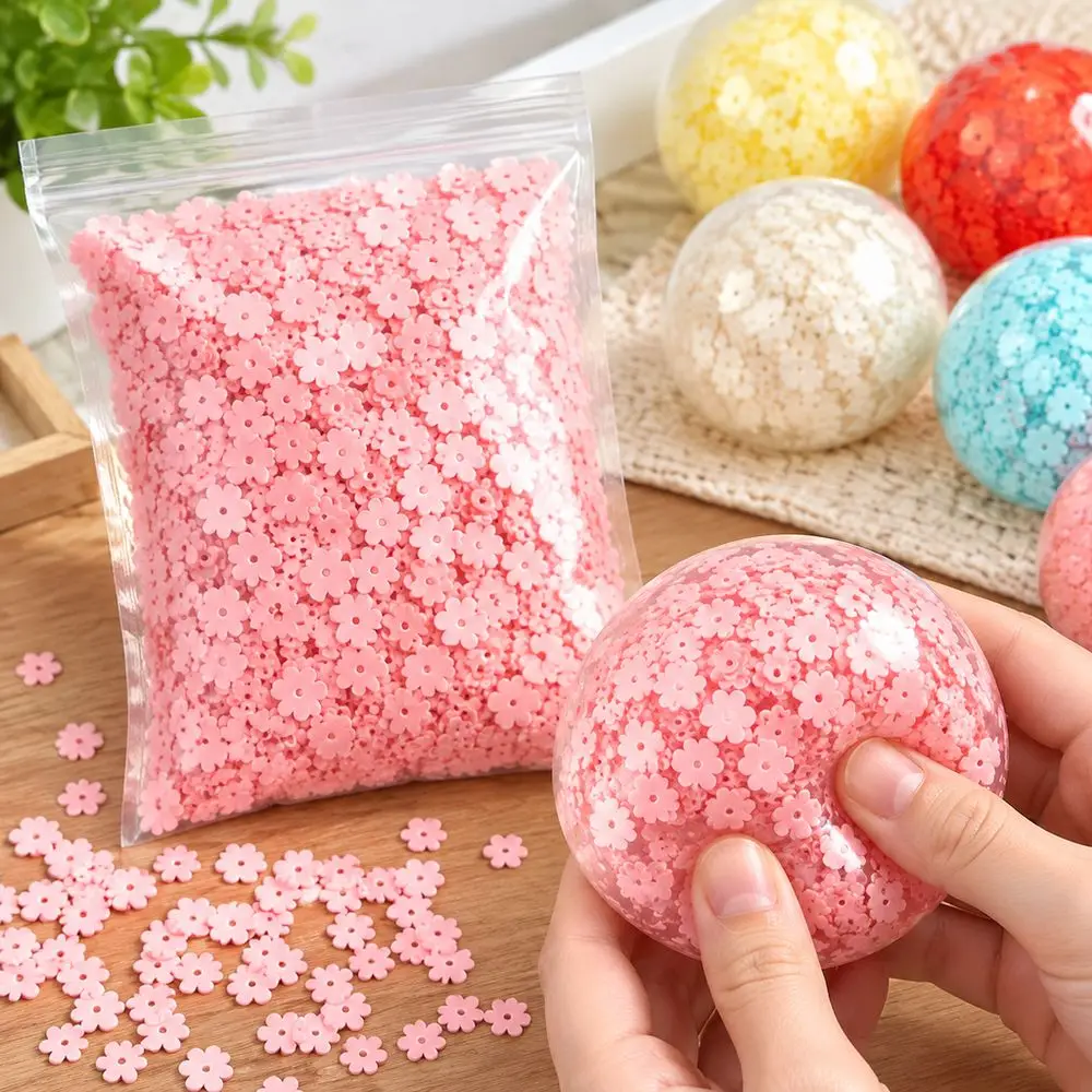 100g New Flower Building Block Particles Plastic DIY Craft Filler Particles Granules Assorted Colors Toy Accessory Stress Relief