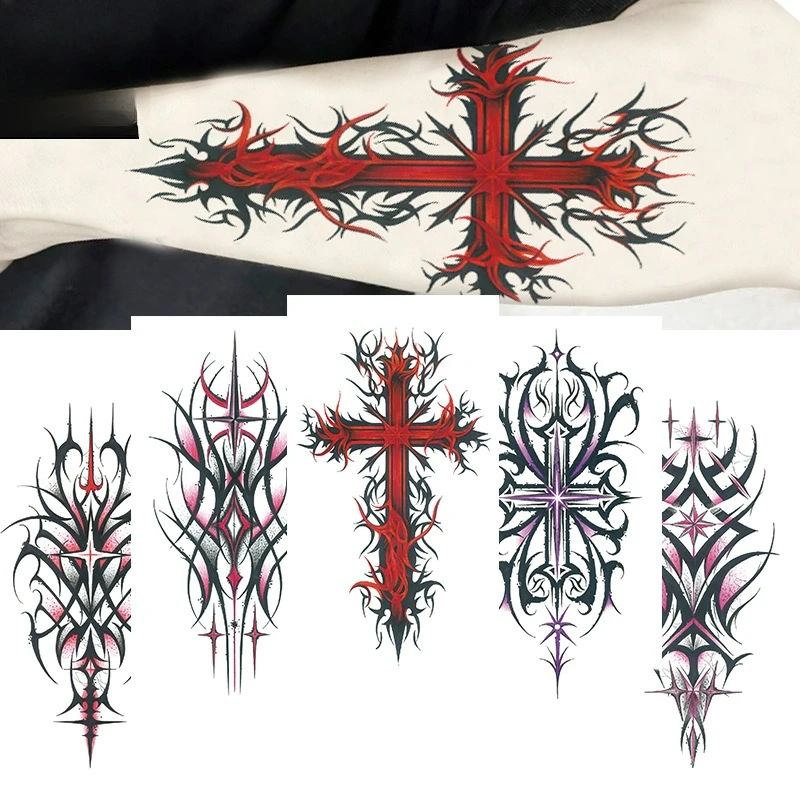 

Temporary Tattoosfor Men Women,Tattoo Stickers,Waterproof Long-Lasting,Fake Tattoo,symbol totem cross tattoo