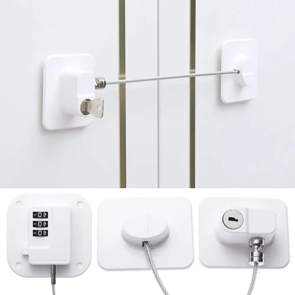 1PC ベビー安全冷蔵庫ロック金属キーまたはコード化ロック幼児セキュリティキャビネット窓ロックスライドクローゼットドアロック