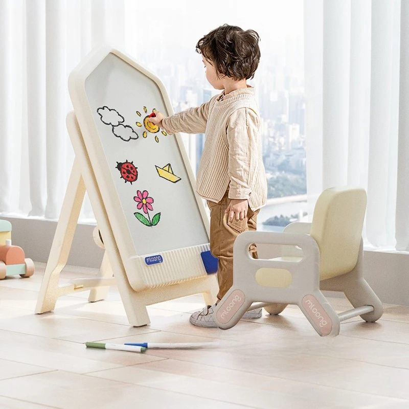 Magnetyczna tablica kreślarska składana tablica graffiti dla dzieci edukacyjne zabawki do rysowania regulowane narzędzia do malowania dla dzieci
