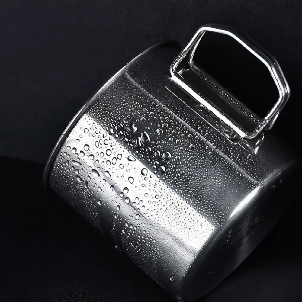 Portable 304 Stainless Steel Folding Cup Outdoor Camping Hiking Picnic Mug Heavy Duty Collapsible Travel Water Drinking Tool